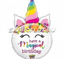 Шар Единорог Have a Magical Birthday 80см