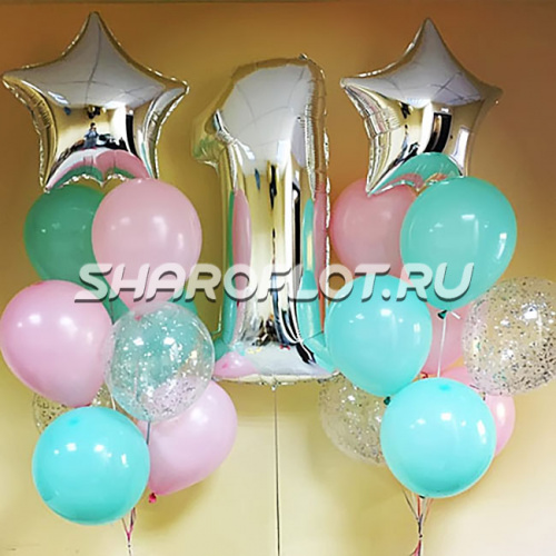 Композиция шаров с цифрой №027