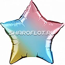 Шар Звезда Радуга 40см