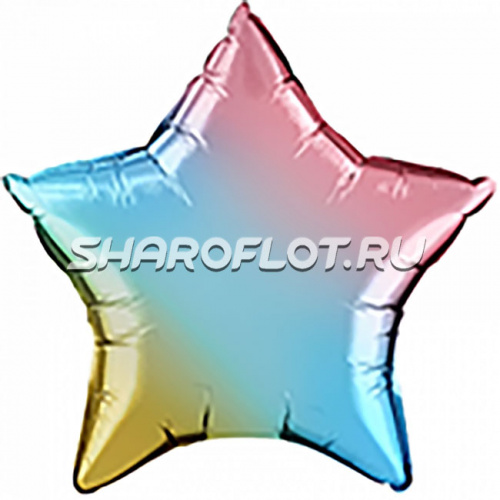 Шар Звезда Радуга 40см