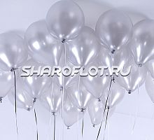 Шары Серебро металлик на потолок 30см