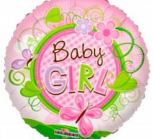 Шар круг «У нас девочка!»