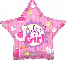 Шар звезда «У нас девочка!»