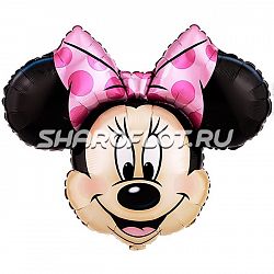 Шар Мини розовый (голова), 65см