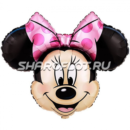 Шар Мини розовый (голова), 65см