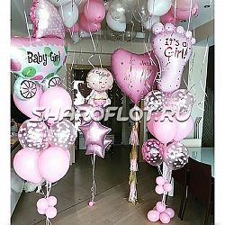 Магическое оформление с шарами с конфетти