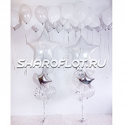 Оформление в белом цвете на праздник