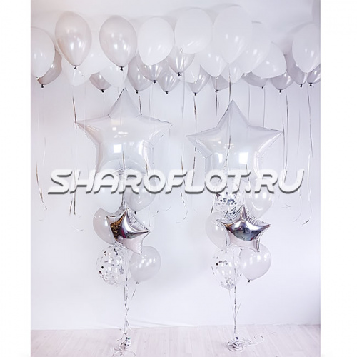 Оформление в белом цвете на праздник