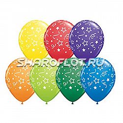 Шары Серпантин ассорти, 30см