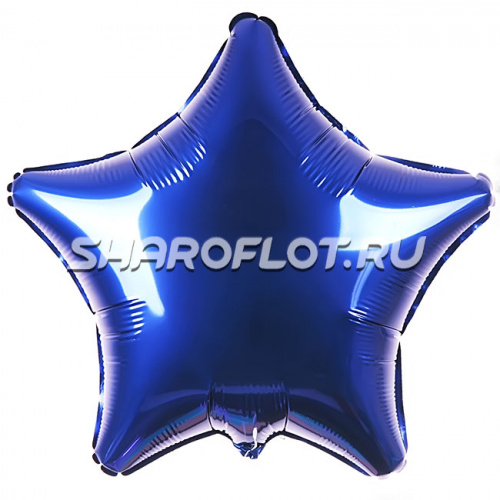 Шар Звезда Синяя Night Blue 40см