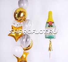 Букет из шаров с шампанским