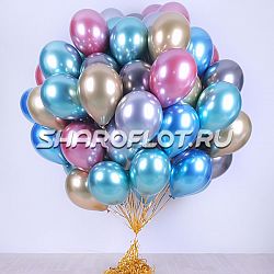 Облако шаров Хром 30см