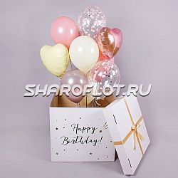 Коробка сюрприз с шариками воздушными