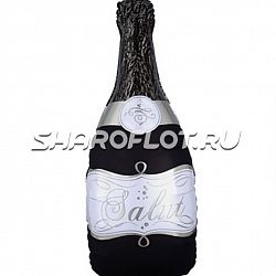 Шар бутылка черная Salut 80см