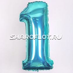 Шар Цифра 1 Тиффани 85см