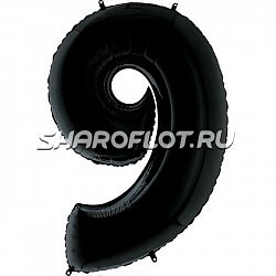 Шар Цифра 9 Черная 85см