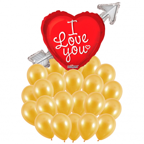 Букет шаров «Дороже золота»