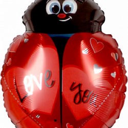 Шар Божья коровка Love you 65см