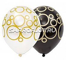 Шары Круги золотые, 30см