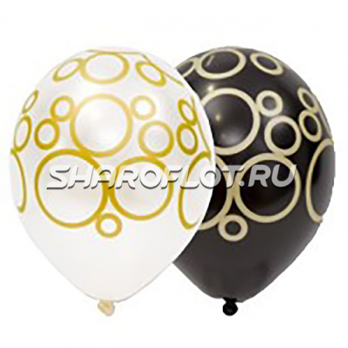 Шары Круги золотые, 30см