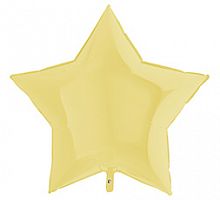 Шар Звезда Макарунс Желтая 80см