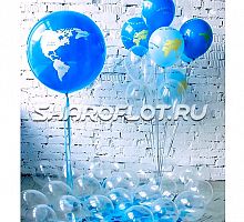 Композиция шаров с гелием День знаний