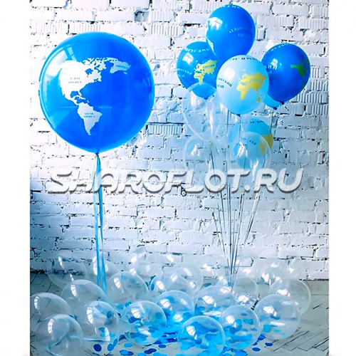 Композиция шаров с гелием День знаний Композиция шаров с гелием День знаний