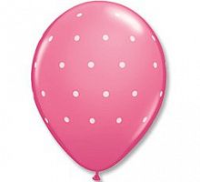 Шары Розовые Мелкий Горошек 30см