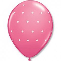 Шары Розовые Мелкий Горошек 30см