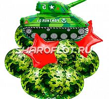 Букет шаров «Настоящему Танкисту»