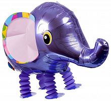 Ходячий шар «Слоненок» (фиолетовый) 71см