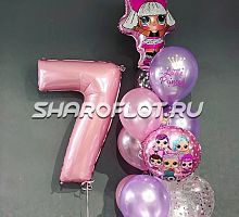 Композиция из шаров Праздник с подружкой Лол
