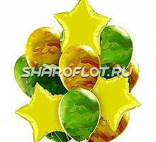 Букет шаров «В цветах сухопутных войск»