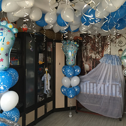 Оформление детской на выписку мальчика №18