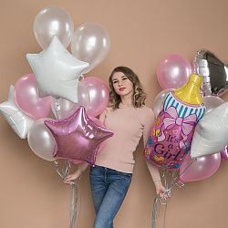 Украшение выписки из роддома девочки №43