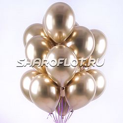 Шар Хром Золото люкс 30см