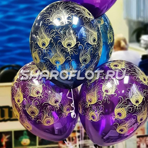 Шары Перья Павлина, 30см Шары Перья Павлина, 30см