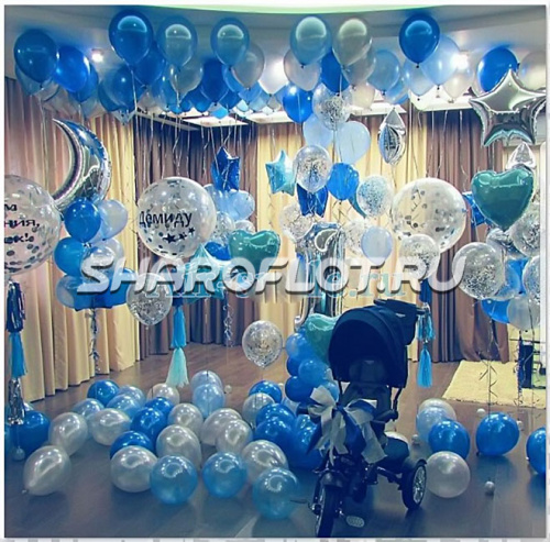 Комната в шарах любимому сыну