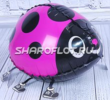 Ходячий шар Божья коровка фиолетовая 55см