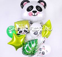 Букет на День рождения с пандой
