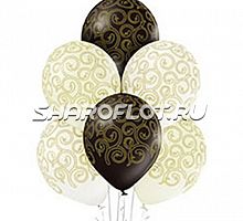 Шары Узор Барокко 2цв, 30см