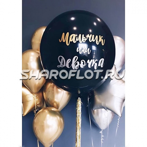 Воздушный сет  Мальчик или Девочка золото/серебро