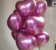 Сердце Хром Фуксия 30см