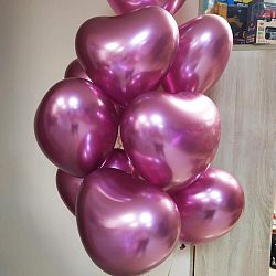 Сердце Хром Фуксия 30см