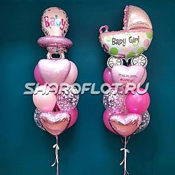 Композиция с шарами для девочки
