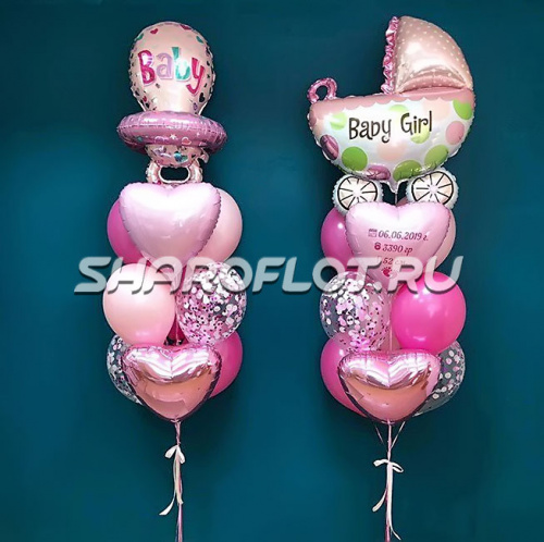 Композиция с шарами для девочки