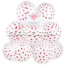 Шары Белые в сердечко 40см