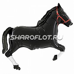 Шар Лошадь (черная) 80см