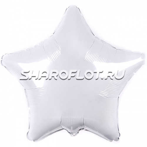 Шар Звезда Белая 40см