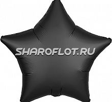 Шар Звезда Черный сатин 40см